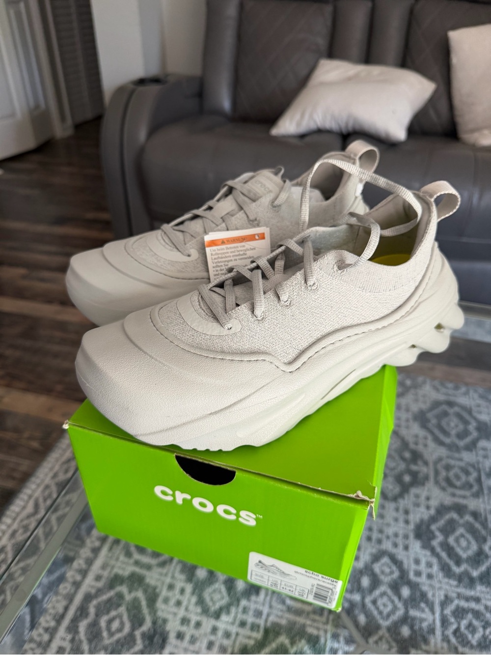 CROCS Echo Surge in Light Beige